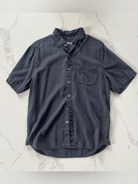 Tommy Bahama mens charcoal button up short sleev shirt
